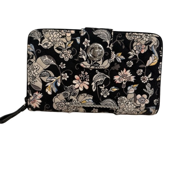 Vera Bradley Turn-Lock Large Wallet, RFID Protection, Holland Garden, Floral EUC - Picture 12 of 13